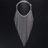 Stonefans Bohemian Tassel Mask Chain Luxury Accessoires pour femmes Costumes Face Bijoux Sexy Rhingestone Masque Masquerade pour le bal