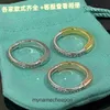 Top grade Designer rings for women Tifancy Same Ushaped Lock Ring New Half Diamond Lock Ring High Edition Interdiamond Ring All One Style Original 1:1 With real logo