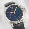 Herren Uhrengeschenk Panerrrais Temperament Uhr Sapphire Mirror Schweizer Automatik Bewegung Größe 44 mm Kauflattengurt mit originaler Nadelschnalle 8sba