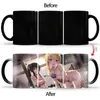 Mugs Creative Drunk Girl Magic Mug BSKT-068 Color Change Cup Original Mugs Coffee Cups Sublimation Tumblers Drinkware Ceramic Custom 240410