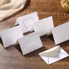 10 PCS Mini Gold en remerciement Carte Valentin Joyeux anniversaire de Noël de Noël Invitations de mariage Card de voeux