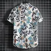 Men's Casual Shirts Beach For Men - Top Quality Turtle Neck Red Print In 2 Colors