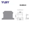 20/30pcs Terminals End Plate D-UK2.5 Din Rail Mount Screw Terminal Block Bornier Baffle Separator Morsettiera UK2.5B Accessories