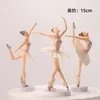 White Elegant Ballet Girls Cake Topper Dancing Girl Doll Wedding Cake Decor Baby Girl 1st Favor Happy Birthday Party Decor