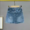 Hot Sale dames casual denim rok rekbare hoge taille slanke strass short in de zomer