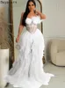 Robes sexy urbaines Beyprin belles volants chffion fête plume jobe maxi robe élégante en maillage corset long robes robes de robe de fête