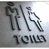 Signboard Toilet Acrylic Signboard Bathroom Signage Guide Wall Sticker Men And Women Bathroom Brand Creative Personality Signs