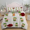 Ensemble de couvercle de couette de Noël 3d imprimé mignon mignon santa claus polyester couvre-couette king queen size pour gamin fille adolescents