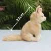 Polondes en peluche 23cm Fenc Fox High Fidelity en peluche Desert Fox Toy Toy Life Simulation Animal Film Doll Kawai Childrens Toy J240410