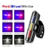 120 lumens USB oplaadbare voorzijde achter fiets licht lithium batterij LED fiets staart licht rood wit rood blauw of rood wit blauw