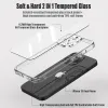 Étui de téléphone en verre trempé transparent pour iPhone 15 14 13 12 Mini 11 Pro Max plus XR XS 7 8 COUVERTURE DU PAUTEUR DE PAUTE