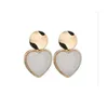 Dangle Chandelier Fashion Irregar Acrylic Earring For Women New Vintage Gold Round Heart Geometric Resin Statement Jewelry Ship Drop D Dhlea