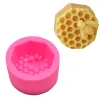 3D Wabe mit Bienenform Kuchenform DIY Silikonseife Arherapie Putzkerze -Schimmelpilze Handwerk Fondant Kuchendekoration