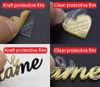 12 pcs personnalisés magnifiques en or / argent acrylique de mariage labelmark étiquette de bébé personnalisée baptême baptême de barre de chocolat décoration cadeau