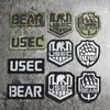 Rusia usec bear 3d patch bordir inframerah reflektif militer lencana stiker kroy emblem