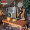 NatureHike extérieur en bois massif ultraloeur table pliante de pliage portant 30 kg pique-nique portable pliable de table courte