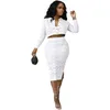 Work Dresses European And American Women's Fashion Sexy Knit Hand Crochet Casual Skirt Suit Sets 2 Piece Set Women