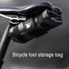 Cykelväska Verktygsväska Top Front Tube Fräska Burrito Pack Pouch påse Cykeltillbehör Black MTB Bike Bakre verktygssatser