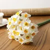 Dekorativa blommor Silk Flower Livelike Artificial Narcissus Bouquet 6 Heads With Stems For Home Wedding Decoredy Dekorationer