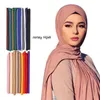 Halsdukar Fashion Modal Cotton Jersey Hijab Scarf Long Muslim Shawl Plain Soft Turban Tie Head Wraps For Women Africa pannband 170x60cm 240410