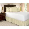 Bed Skirt White Wrap Around Elastic Bed Shirts Without Bed Surface Twin /Full/ Queen/ King Size 38cm Height Home Hotel Use