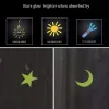 Sängtak med fluorescerande stjärnor glöd i mörker för barn, barn, flickor, stjärnklart myggnät