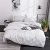 Einfacher schwarzer weißer Druckking -Size -Bettwäscheset Queen Plain Chinese Twin Duvet Cover Set 200x230 Quilt Deckbedeckungen Kissenbezüge