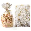 50pcs Bags + Cable Tie Open Top Plastic Gift Packaging Bag DIY Bakery Cookies Candy Chocolate French Fries X-mas Wedding Pouches