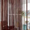Cortina de corda de cor sólida 300*260cm café cinza branco preto line clássica janela de cortina de vanlance divisor de salas de vanlance