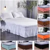 Solid puur gekleurd bedrok rok Amerikaanse stijl elastische bed rok kingsize size beddening beddengoed sets product voor thuishotel cholchas