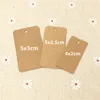 300Pcs/Lot Rectangle Square Type Hanging Kraft Paper Tag Label Note Price Natural Eco-Friendly Tags With Strings Rope Recyclable