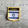 Israël nationale vlag borduurwerkpleisters badge schild en vierkante vorm pin één set op de doek armband rugzakdecoratie