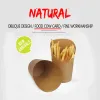 Wegwerp Kraft Paper Cup, friethouder, gebakken eten, tentato chipes tassen, restaurantmonsters, 12 ounce weg