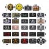 Infrarot ir böse Smiley Gesicht Patch Piratenschädel Schwerter leuchtend Lächeln Stickereie Patches Abzeichen Emblem Militärarmee Accessoire