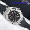 AP Ruch WISP WATK Royal Oak Offshore Series 42 mm kalendarz Red Devil Wampir Automatyczne mechaniczne zegarek mechaniczny Stal 26470st.oo.a101cr.01 Black Disc