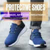 Boots Work Safety Men Shoes Antismashing Working Male Sneakers Indestructible Men's Casual Shoes Lightweight Safety Ankle Boots 2021