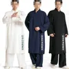 23Color High Quality Linen 3st/Set Wudang Tai Chi Robe Anpassa Taoism Kung Fu Uniform Taoist Clothing Martial Arts Suits