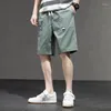 Herren Shorts 2024 Streetwear Mens Summer Side Taschen Hip Hop Cotton Jogger Fashions Bermuda