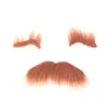 3st Novely Halloween Costumes Självhäftande falska ögonbrynen Beard Mustasch Kit ansiktshår cosplay rekvisita förklädnadsdekoration