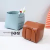 1pcs Holder Bureau Organisateur Porta Lapces Pu Leather Penholder Escritorio Accesorio Box Box Stationery PAPELLE