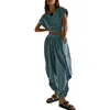 Damen zweisteuelhafte Hosen Frauen Sommerkleidung 2pcs Outfit