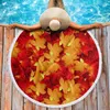 秋のメープルテクスチャクイック乾燥ビーチタオルマイクロファイバーソフトハンドタオル水泳サーフィンバスタオル