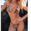 Swimwear pour femmes Sexy Leopard Print Bikini Set Femmes Micro Brésilien MAINEMENT FEME