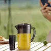 Heupkolven Water Pitcher Jug koelkast deur met deksel hittebestendige dranken dispenser ergonomische handvat koud