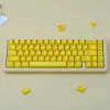 Accessori 155 Chiavi Serika Yellow Keycaps Profilo di ciliegia inglese PBT Dye Sublimation Keycap per MX Switch Mechanical Tastiera GK61 64 68 75