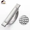 4 Set Tatami Hidden Door Handle Handle Zink Eloy Infälld Flush Pull Cover Golvskåp Handtag Silver Svart möbler Handtag Hårdvara