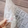 1PCS Crystal Epoxy Resina transparente molde grande alfabeto/pequeno alfabeto Número de letra de letra de silicone molde multiuso diy