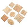 Bowarepro 4pcs rétro vintage en bois sculpté de décalcomanie meuble applique décorer cadre en bois figurines armoire décorative armoire décorative