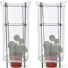 Cages de tomates 45cmadables pour le support de la plante de tomate Pots de jardin avec 3 anneaux de soutien réglables et des clips de plante avec un filet d'insectes