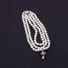 Designer Viviane Westwood Western Empress Dowagers Collier de perle de trois couches Femmes classiques stéréoscopique Saturne Saturn Drops Collar Perl Collar